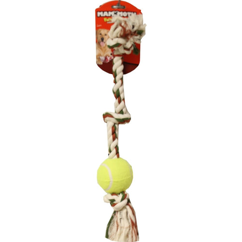 MAMMOTH KNOT TUG W/TENNIS BALL (20 IN, MULTI)