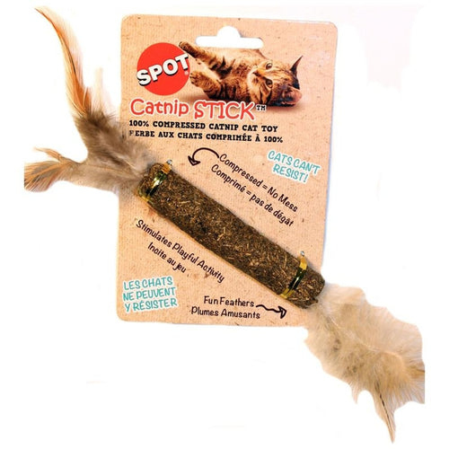 SPOT CATNIP STICK W/FEATHERS (12 IN)