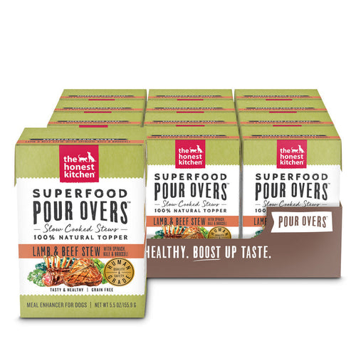 The Honest Kitchen Superfood Pour Overs - Lamb & Beef Stew (5.5-oz, single box)