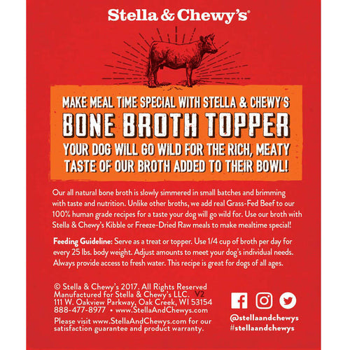 Stella & Chewy's Grass Fed Beef Broth Food Topper for Dogs (11-oz)