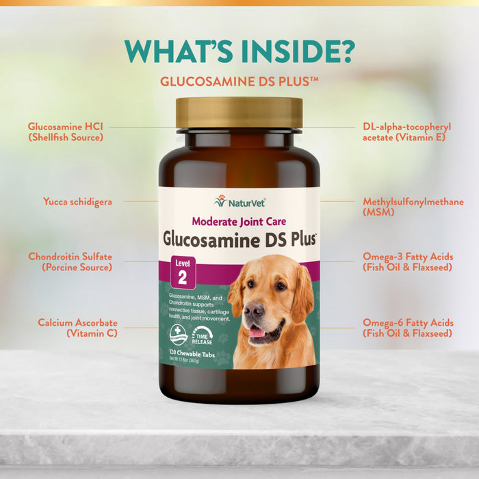 NaturVet Glucosamine DS Plus MSM and Chondrotin Soft Chews for Dogs and Cats