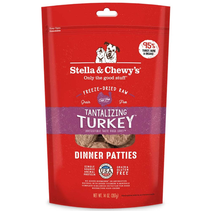 Stella & Chewy's Tantalizing Turkey Grain Free Dinner Patties Freeze Dried Raw Dog Food