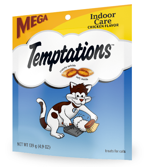 Temptations Indoor Care Crunchy and Soft Cat Treats, Chicken Flavor Cat Treats