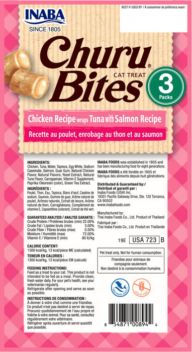 Inaba Cat Churu Bites Chicken Recipe Wraps Tuna With Salmon Recipe Cat Treats