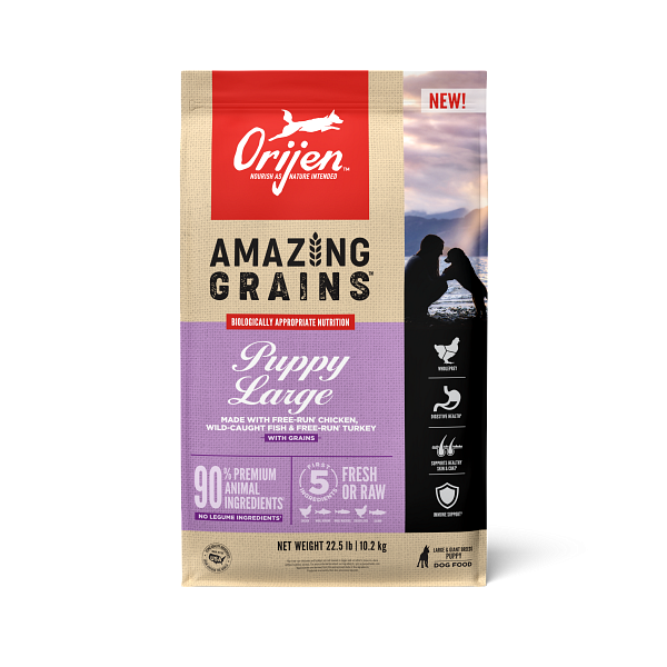 ORIJEN High Protein Amazing Grains Large Breed Puppy Dry Dog Food