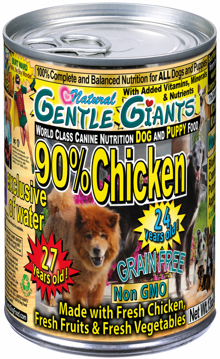 Gentle Giants Non-GMO Grain Free Chicken Dog & Puppy Can Food