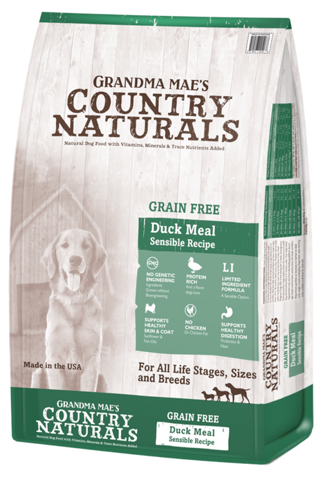 Grandma Mae's Country Naturals Grain Free Duck Meal Dry Food for Dogs